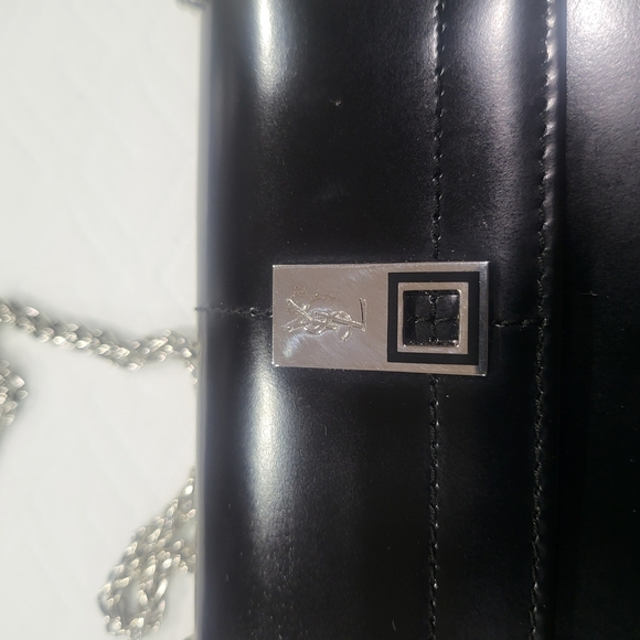 Yves Saint Laurent Black Smooth Leather Paris Long Wallet - Picture 2 of 11